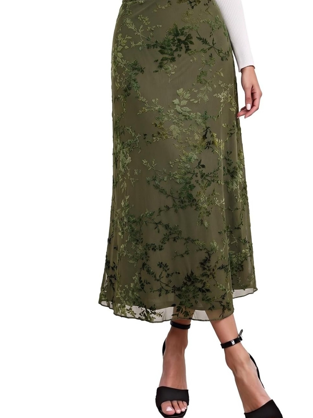 Pink Queen Moss Colored Skirt